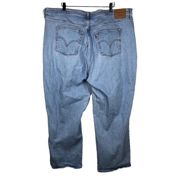 Levi’s Ribcage Straight Leg Jeans Light Wash Button Fly Size 22W - Picture 7 of 11
